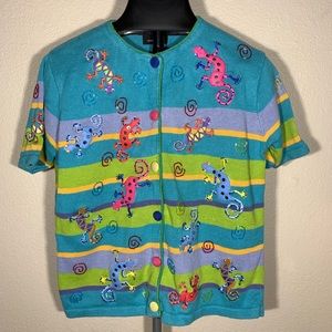 Vintage Morgan Cole lizard top